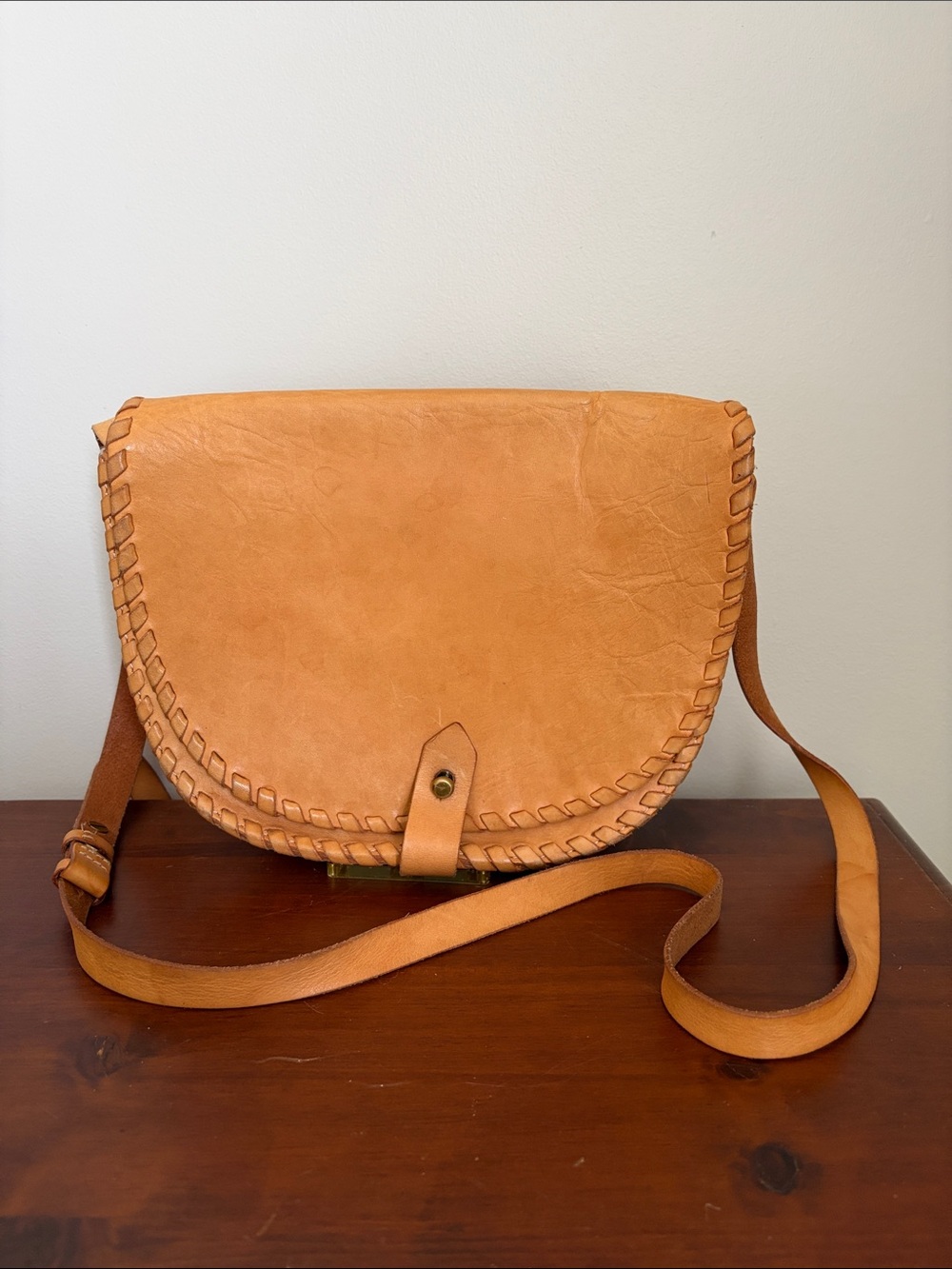 Madewell Tan Leather Crossbody Bag